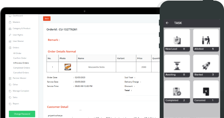 Restaurant Application Admin Panel and Mobile App